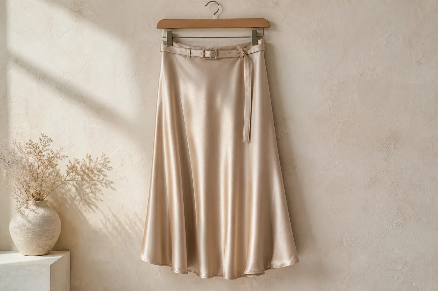 Edition Satin Midi Skirt