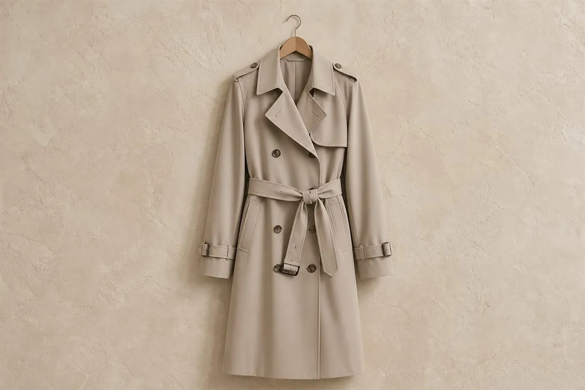Edition Mid-Length Fluid Gabardine Trench Coat